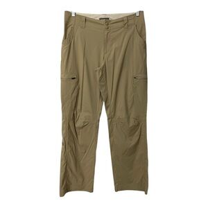 L.L. Bean Vista Trekking Pant Women’s 8 Tan Cargo Roll Up Hiking 280426